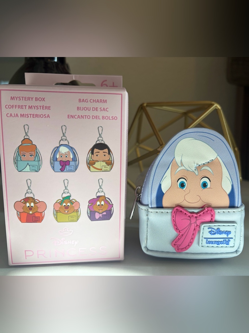 Loungefly Disney Princess Cinderella Fairy Godmother Mini Bag Charm